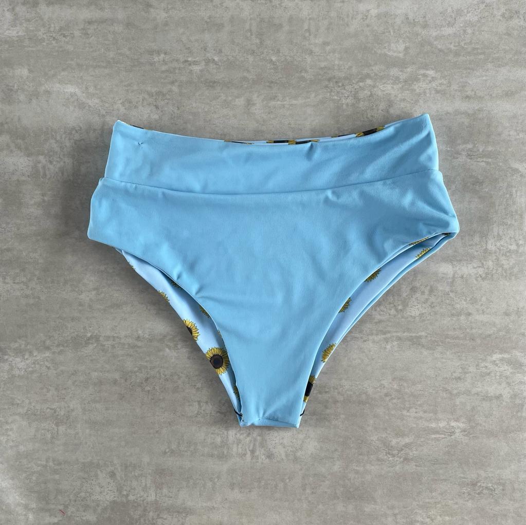 Bottom Bora Girasoles Reversible Celeste Bebe